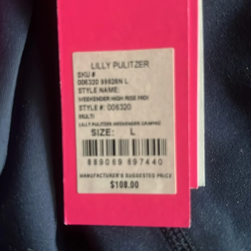 NWT Lilly Pulitzer Weekender High Rise Midi Leggings GRAPHIC VERY RARE NWT - Picture 5 of 5